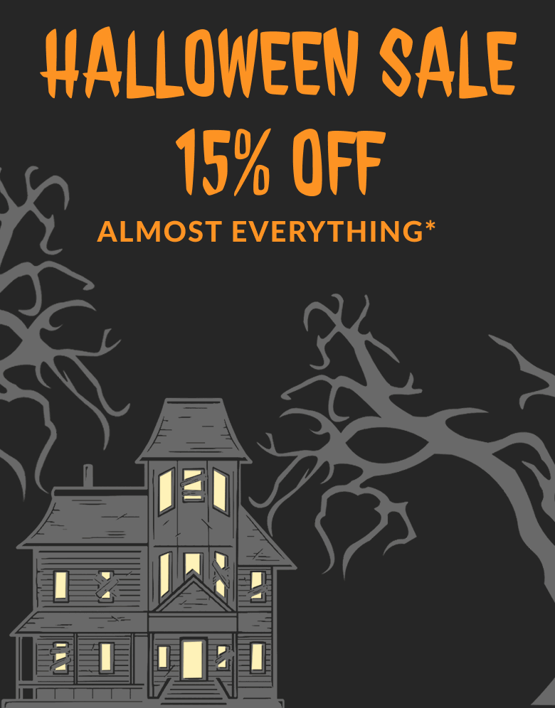 Halloween Sale Mobile Image - 15% off* Shop Halloween